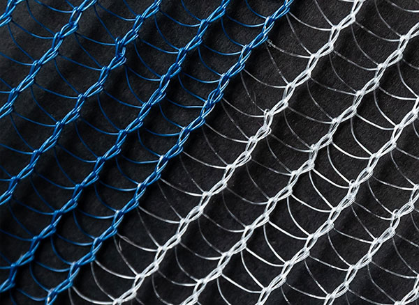 Anti-hagelnet aan de blauwe kant